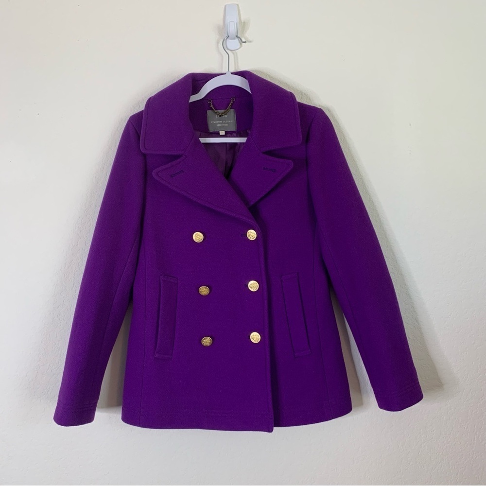J.crew Womens purple stadium cloth pea cot 4